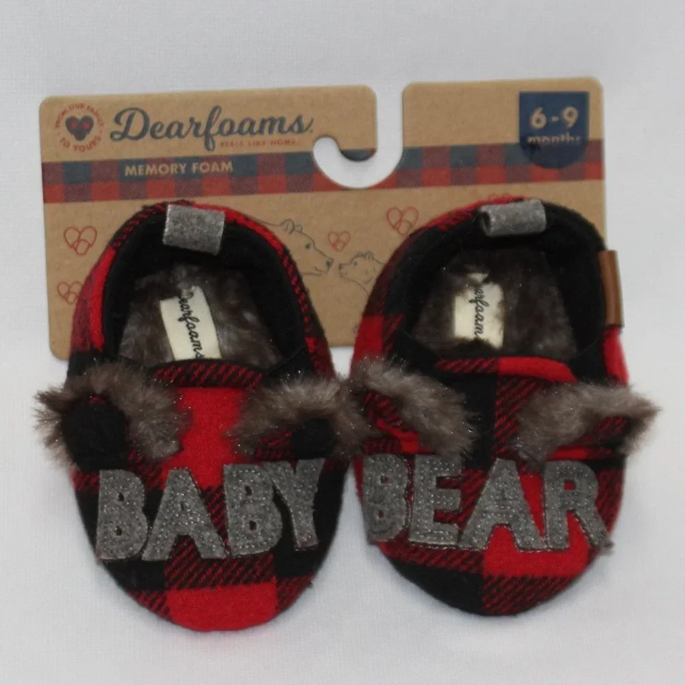 Baby Bear Dearfoams 6-9 Month Slippers